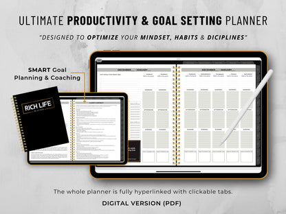 Wealth-Building Bundle: The Rich Life Planner (Digital Version) + Financial Toolkits